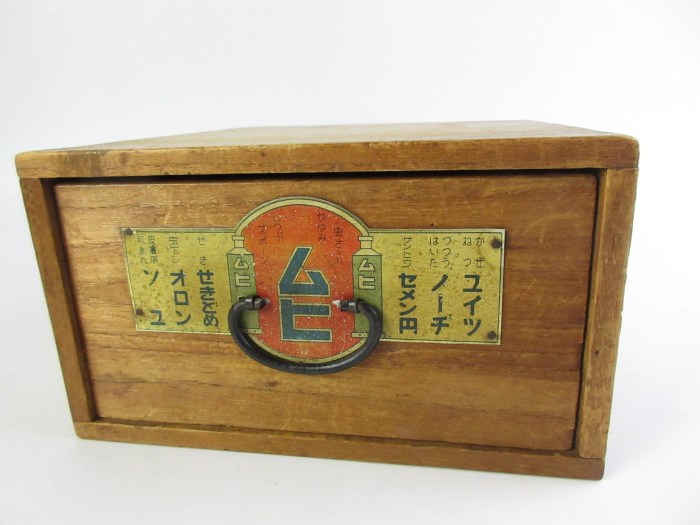 Japanese Vintage Wooden First Aid Kit Box, With Tin Plate - Etsy